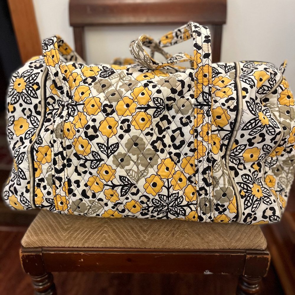 Vera Bradley "Go Wild" Large Travel Duffel Bag - Yellow Floral